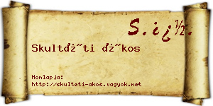 Skultéti Ákos névjegykártya